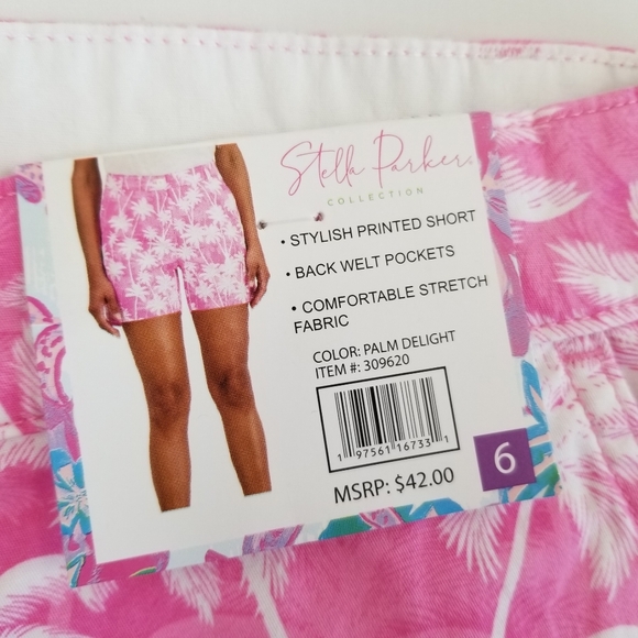 Stella Parker Palm Tree Shorts Size 6 NWT - Picture 4 of 4